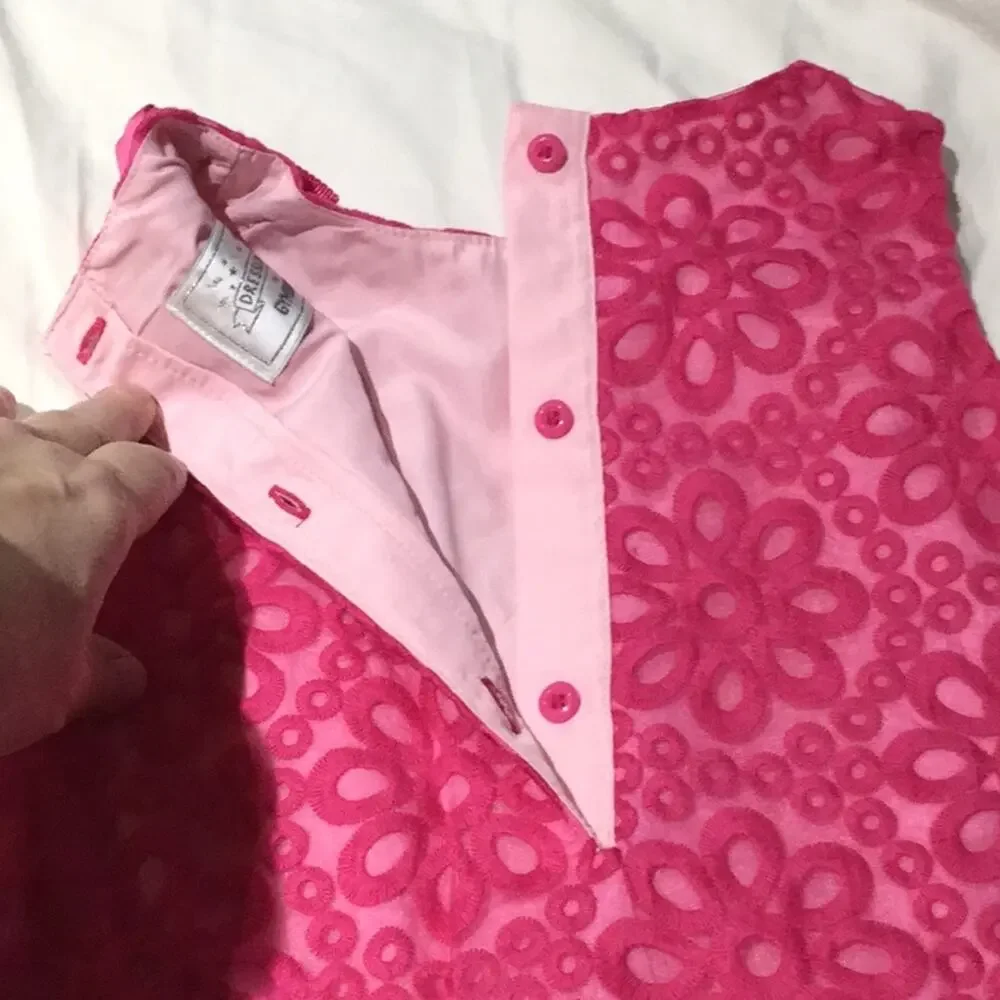 Gymboree 3t Hot pink flower lined dress nwot